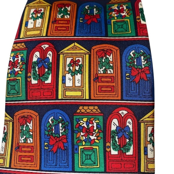 Don Loper Beverly Hills 100% Imported Silk Christmas Holiday Tie - Picture 5 of 7